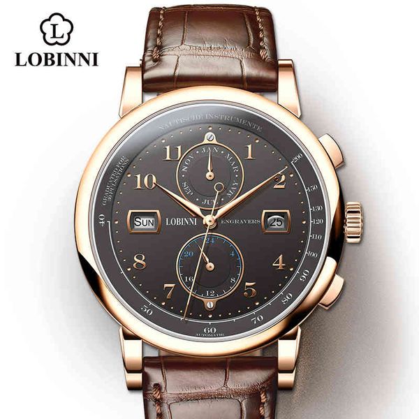 lobinni business watch brand luxury fashion man leather waterproof 50m male mechanical wristwatch with date display watches, Silver
lobinni business watch brand luxury fashion man leather waterproof 50m male mechanical wristwatch with date display watches, Silver