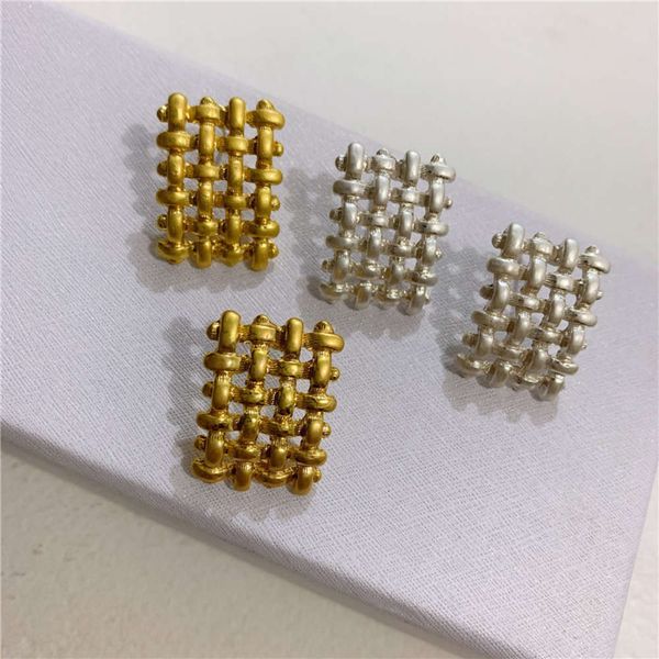 hbp fashion korean dongdamen red girl style square hollow out earrings, Silver
