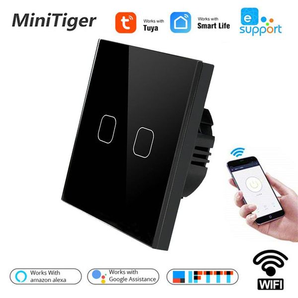 smart home control tuya/smart life/ewelink 2 gang 1 way wifi wall light touch switch for google amazon alexa voice
smart home control tuya/smart life/ewelink 2 gang 1 way wifi wall light touch switch for google amazon alexa voice