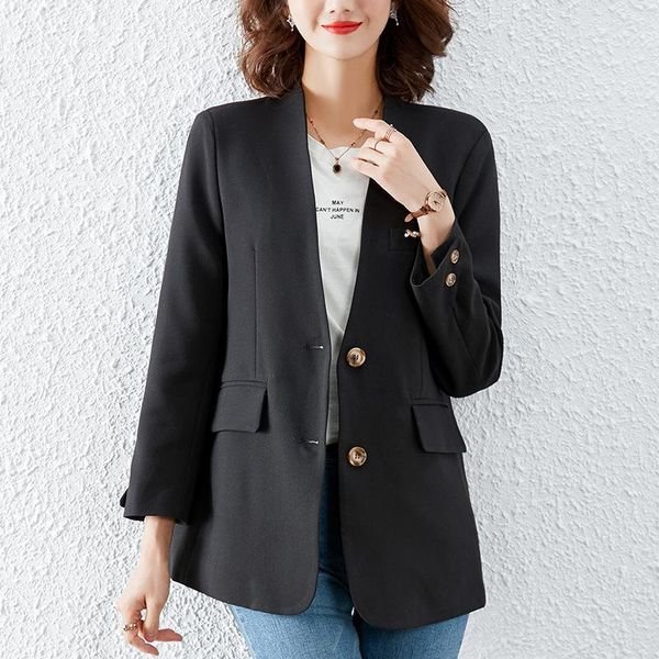 2021 spring new fashion simple leisure comfortable small suit coat, White;black
2021 spring new fashion simple leisure comfortable small suit coat, White;black