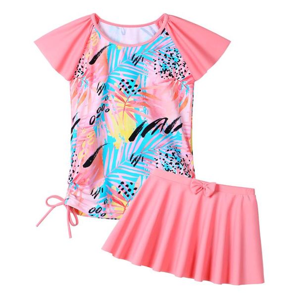 two-piece suits baohulu fasion girl swimsuit 2 piece design short sleeve skirt print swimwear upf 50+ uv protective bathing suit
two-piece suits baohulu fasion girl swimsuit 2 piece design short sleeve skirt print swimwear upf 50+ uv protective bathing suit