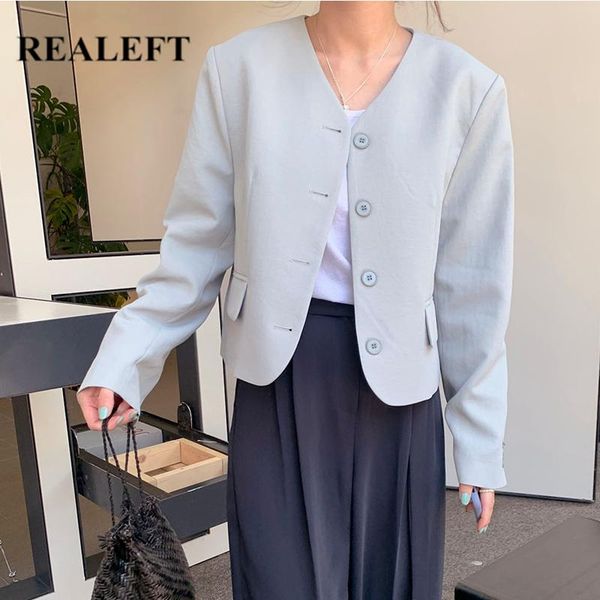 women's suits & blazers realeft spring autumn v-neck short blazer 2021 solid elegant long sleeve office lady casual slim outwear jacket, White;black
women's suits & blazers realeft spring autumn v-neck short blazer 2021 solid elegant long sleeve office lady casual slim outwear jacket, White;black