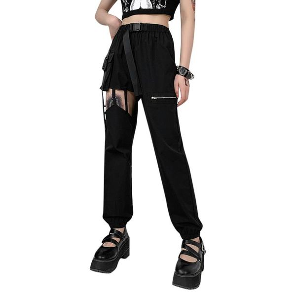 women's pants & capris fashion comfortable woman wide-leg hollow punk workwear belt buckle high waist zipper casual pantalones de mujer, Black;white
women's pants & capris fashion comfortable woman wide-leg hollow punk workwear belt buckle high waist zipper casual pantalones de mujer, Black;white