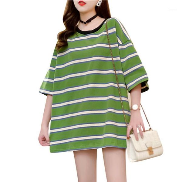 women's t-shirt summer arrival female short-sleeved student striped tee shirt, White
women's t-shirt summer arrival female short-sleeved student striped tee shirt, White