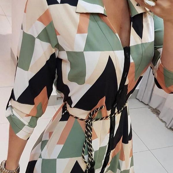 casual dresses shirt dress plus size lady women long sleeve autumn holiday style ol print female office elegant wear, Black;gray 
casual dresses shirt dress plus size lady women long sleeve autumn holiday style ol print female office elegant wear, Black;gray