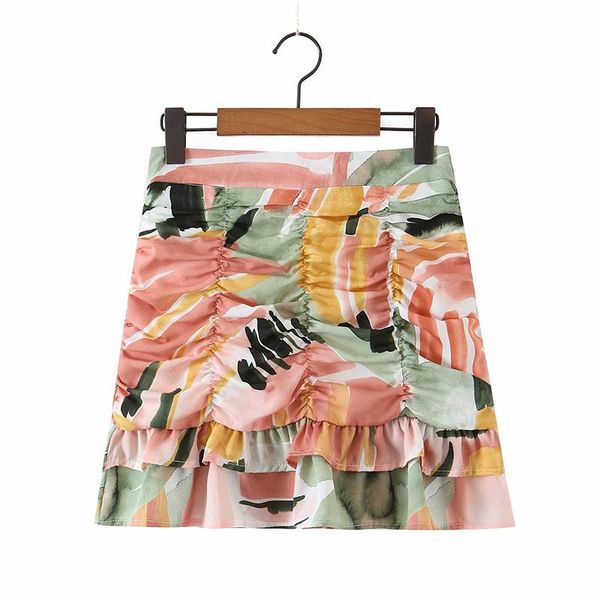 skirts yenkye vintage multicolor print draped skirt women back zipper high waist sweet ruffle mini female holiday summer faldas, Black
skirts yenkye vintage multicolor print draped skirt women back zipper high waist sweet ruffle mini female holiday summer faldas, Black
