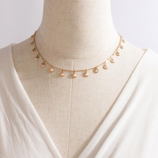 chokers gold chain necklace around the neck fashion star shell small pendnat women necklaces choker party lady accessories, Golden;silver
chokers gold chain necklace around the neck fashion star shell small pendnat women necklaces choker party lady accessories, Golden;silver