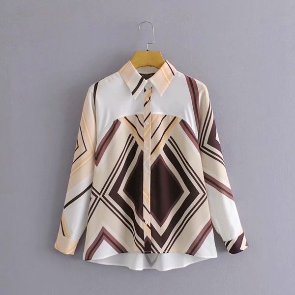 2021 new fashion women's clothing simple casual digital positioning printing loose shirt size s, White
2021 new fashion women's clothing simple casual digital positioning printing loose shirt size s, White