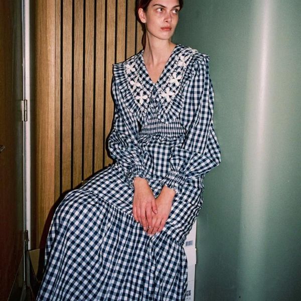 casual dresses loose oversized women tunic dress 2021 autumn french style female robe plaid ruffles bow office lady work ke1792, Black;gray
casual dresses loose oversized women tunic dress 2021 autumn french style female robe plaid ruffles bow office lady work ke1792, Black;gray