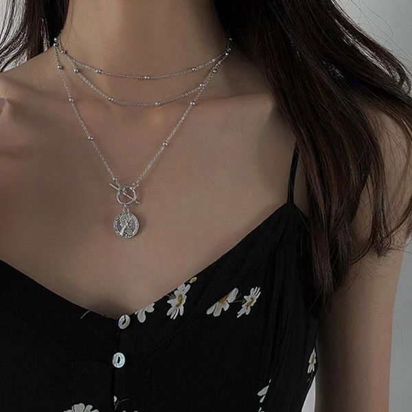pendant necklaces retro human head coin for women multi-layer necklace clavicle chain female sweater chains jewelry accessories, Silver
pendant necklaces retro human head coin for women multi-layer necklace clavicle chain female sweater chains jewelry accessories, Silver