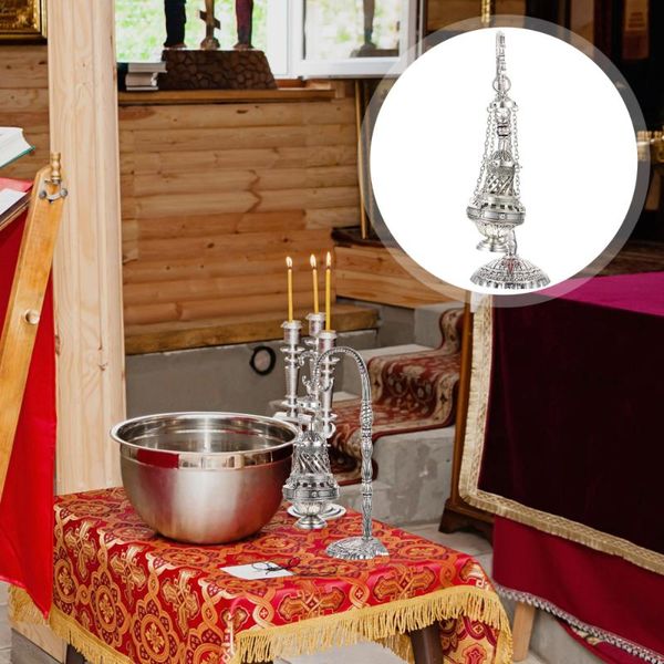 fragrance lamps 1pc cross censer aroma burner religious worship furnace ornament (silver)
fragrance lamps 1pc cross censer aroma burner religious worship furnace ornament (silver)