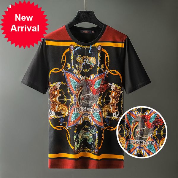2021 Summer Fashion Strass T-shirt Men Streetwear Mercerized Cotton Neck Short Male Shirt 0orb, White;black
2021 Summer Fashion Strass T-shirt Men Streetwear Mercerized Cotton Neck Short Male Shirt 0orb, White;black