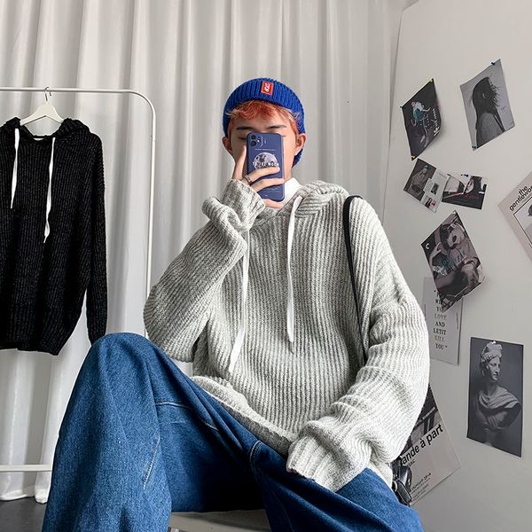 2021 winter hooded sweater men's warm fashion casual knitted pullover men wild knitting sweaters mens clothes -2xl kjnn, White;black
2021 winter hooded sweater men's warm fashion casual knitted pullover men wild knitting sweaters mens clothes -2xl kjnn, White;black