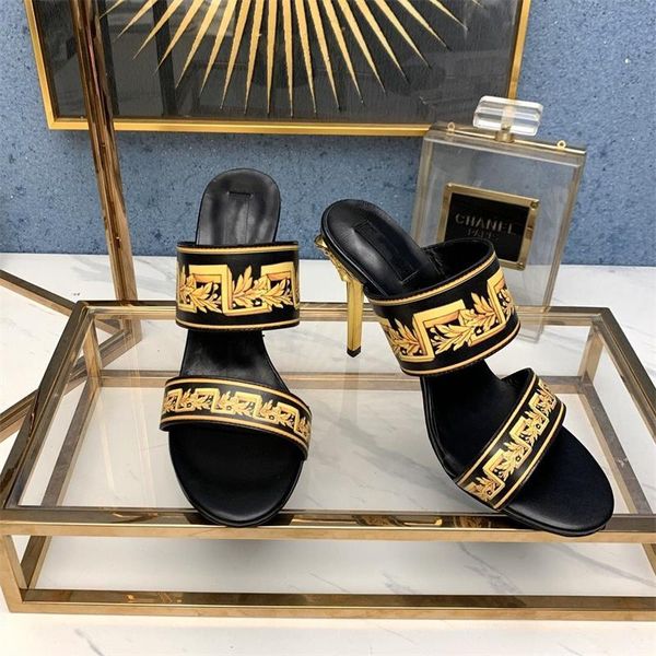 new summer shoes women women slippers genuine cow leather print super high heels slippers zapatos de mujer, Black
new summer shoes women women slippers genuine cow leather print super high heels slippers zapatos de mujer, Black