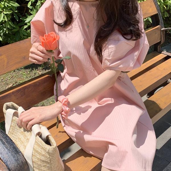 party dresses women's summer pink dress lantern short sleeve a-line pullover elegant casual solid chic vestidos, White;black
party dresses women's summer pink dress lantern short sleeve a-line pullover elegant casual solid chic vestidos, White;black