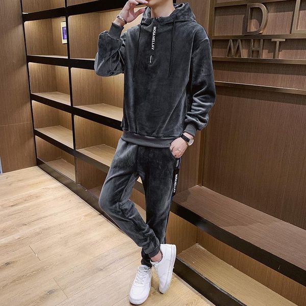 shang pleuche fleece suit in the fall and winter of 2021 with velvet thickening male adolescents sportswear two-piece outfit, Gray
shang pleuche fleece suit in the fall and winter of 2021 with velvet thickening male adolescents sportswear two-piece outfit, Gray