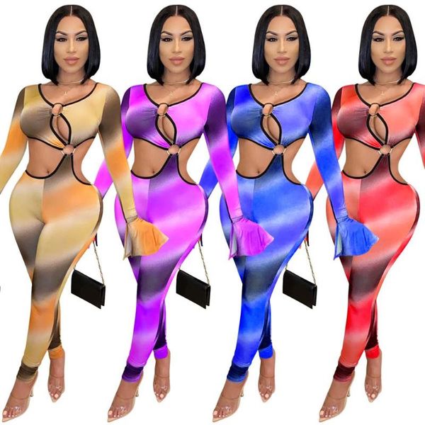 women's jumpsuits & rompers autumn tie dye cut out women flare long sleeve jumpsuit club bodycon night party one piece overalls, Black;white
women's jumpsuits & rompers autumn tie dye cut out women flare long sleeve jumpsuit club bodycon night party one piece overalls, Black;white