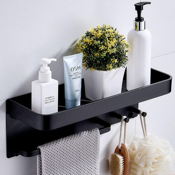 bathroom shelves nail black space aluminum with hooks wall mount shelf bath storage rack hook easy to install
bathroom shelves nail black space aluminum with hooks wall mount shelf bath storage rack hook easy to install