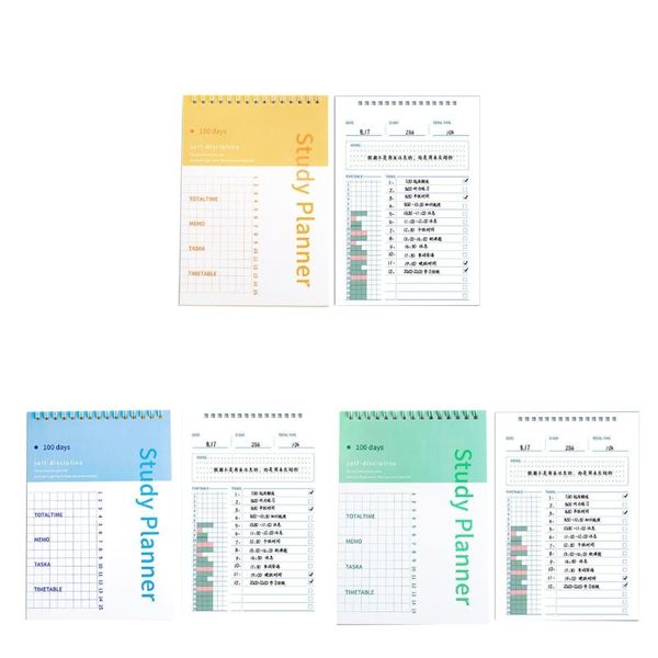notepads a5 vertical study planner spiral memo pad 100-day schedules 100 sheets ruled pages waterproof cover student choice, Purple;pink
notepads a5 vertical study planner spiral memo pad 100-day schedules 100 sheets ruled pages waterproof cover student choice, Purple;pink