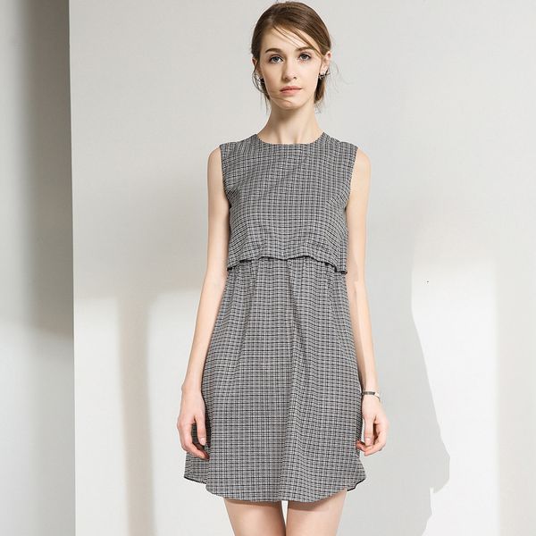 2021 new sweet girl summer women plaid mini babydoll style clothes houndstooth sleeveless casual es thif, Black;gray
2021 new sweet girl summer women plaid mini babydoll style clothes houndstooth sleeveless casual es thif, Black;gray