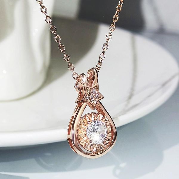 pendant necklaces classic female water drop necklace rose gold silver color chain cute white zircon wedding for women
pendant necklaces classic female water drop necklace rose gold silver color chain cute white zircon wedding for women