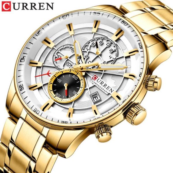 wristwatches curren brand men sport watches causal stainless steel band wristwatch chronograph auto date clock male relogio masculino, Slivery;brown
wristwatches curren brand men sport watches causal stainless steel band wristwatch chronograph auto date clock male relogio masculino, Slivery;brown