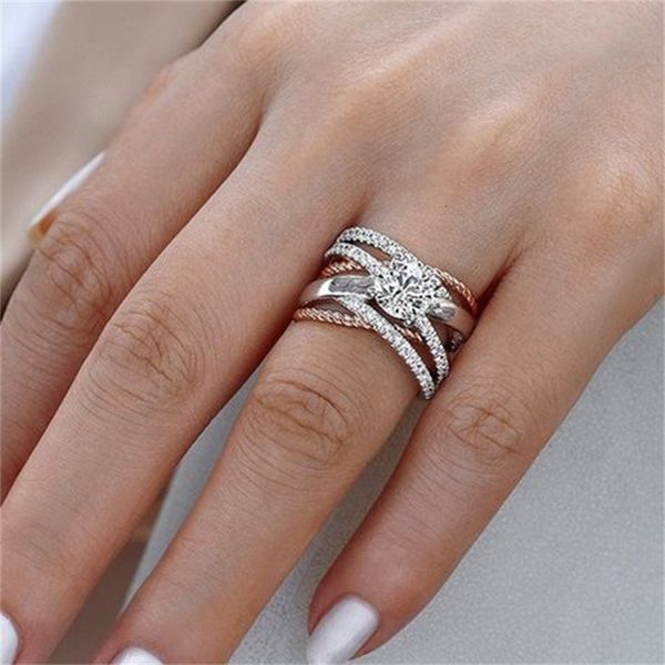mens and womens ring creative geometric lines interweaved with rose gold plated two color for women, Golden;silver
mens and womens ring creative geometric lines interweaved with rose gold plated two color for women, Golden;silver