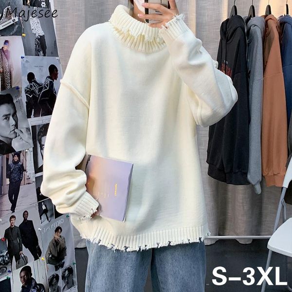pullovers men turtleneck thicken ripped solid loose casual hip-hop all-match harajuku streetwear korean style knitted male chic, White;black
pullovers men turtleneck thicken ripped solid loose casual hip-hop all-match harajuku streetwear korean style knitted male chic, White;black