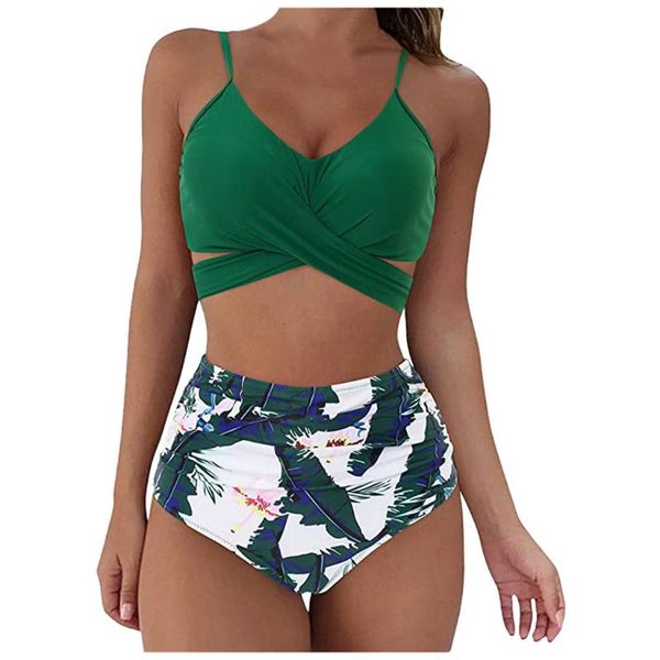 women's swimwear leaves print bikini women push up bathing cross ruched high waist swimsuit maillot de bain femme #t3g, White;black
women's swimwear leaves print bikini women push up bathing cross ruched high waist swimsuit maillot de bain femme #t3g, White;black