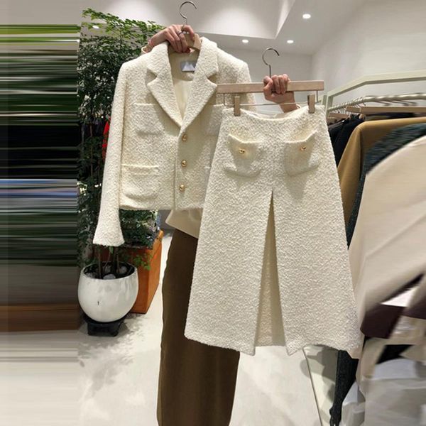 work dresses women tweed jacket suit korean chic coat + skirt offices two piece set 2021 autumn winter fashion business ladies, White;black
work dresses women tweed jacket suit korean chic coat + skirt offices two piece set 2021 autumn winter fashion business ladies, White;black