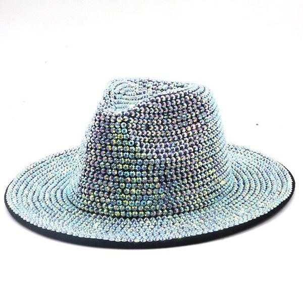 wide brim hats ins women hanwork imbue diamond wool felt shows fedora hat british jazz vintage luxury, Blue;gray
wide brim hats ins women hanwork imbue diamond wool felt shows fedora hat british jazz vintage luxury, Blue;gray