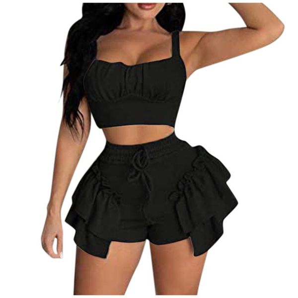 women's tracksuits solid sxey 2pcs set women ruffles lace up crop camics mini skirts bodycon suits sets summer beach 2 piece outfits, Gray
women's tracksuits solid sxey 2pcs set women ruffles lace up crop camics mini skirts bodycon suits sets summer beach 2 piece outfits, Gray