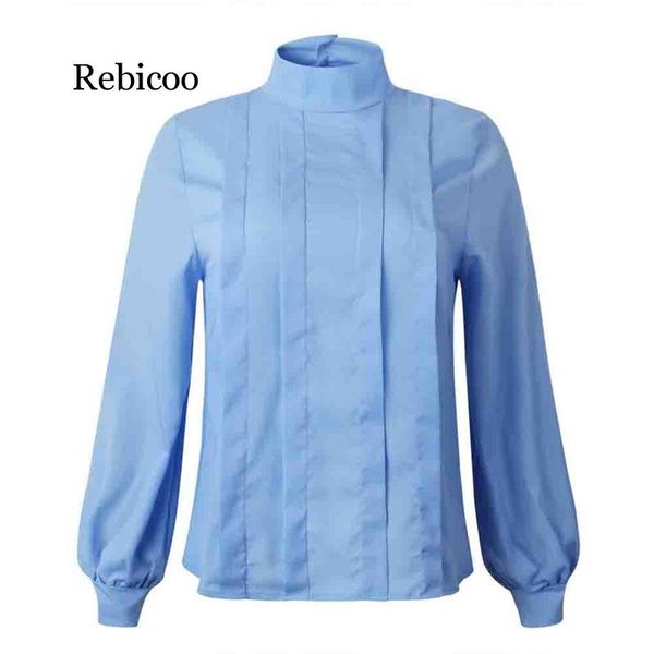 women fashion casual solid long sleeve folds blouse turtleneck shirt blouse shirt women blue white blusas summer shirts
women fashion casual solid long sleeve folds blouse turtleneck shirt blouse shirt women blue white blusas summer shirts