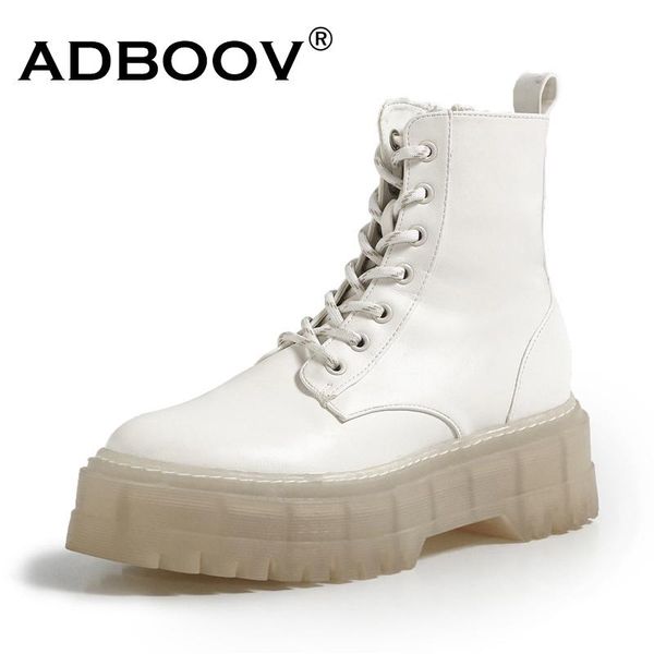boots adboov fashion leather women transparent thick sole ankle ladies side zip platform shoes femmes bottes, Black
boots adboov fashion leather women transparent thick sole ankle ladies side zip platform shoes femmes bottes, Black