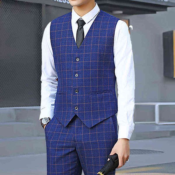 luxury suits blaze men's spring and autumn plaid suit men's korean slim fit single breasted blue casual vt for work, Black
luxury suits blaze men's spring and autumn plaid suit men's korean slim fit single breasted blue casual vt for work, Black