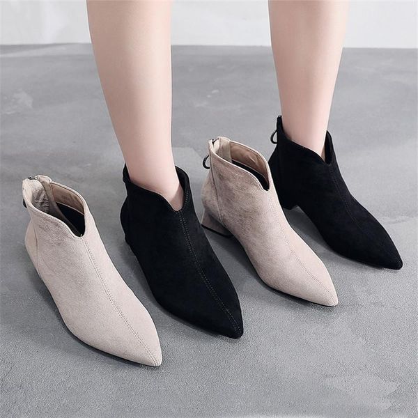 boots women shoes high heels slip ankle autumn winter short elegant square female quality, Black
boots women shoes high heels slip ankle autumn winter short elegant square female quality, Black