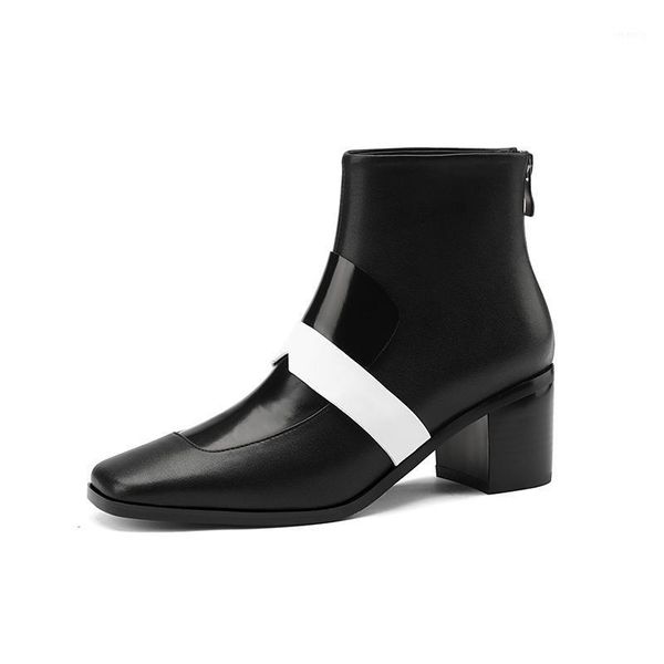 boots women zipper leather 2021 autumn winter fashion square toe heels vintage1, Black
boots women zipper leather 2021 autumn winter fashion square toe heels vintage1, Black