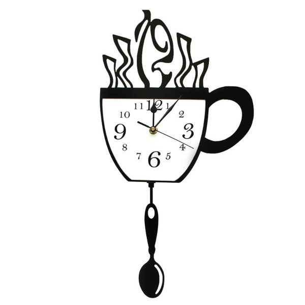 wall clocks creative coffee cup and spoon modern kitchen clock with swinging pendulum drinker gift
wall clocks creative coffee cup and spoon modern kitchen clock with swinging pendulum drinker gift