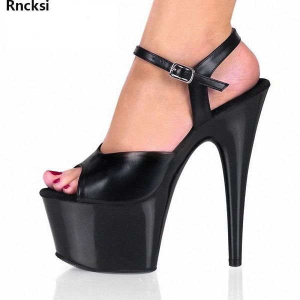 rncksi new women's wedding shoes platform sandals 17cm high heels shoes platform party women's, Black
rncksi new women's wedding shoes platform sandals 17cm high heels shoes platform party women's, Black