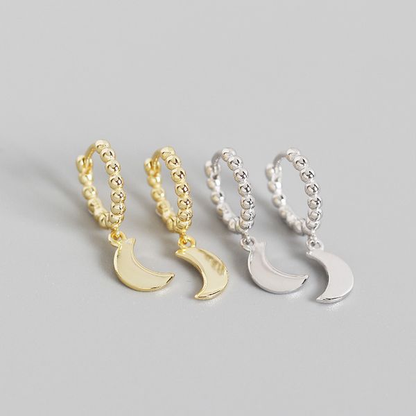yhe0287 selling s925 silver ins minimalist geometric round bead smooth moon earrings, Golden
yhe0287 selling s925 silver ins minimalist geometric round bead smooth moon earrings, Golden