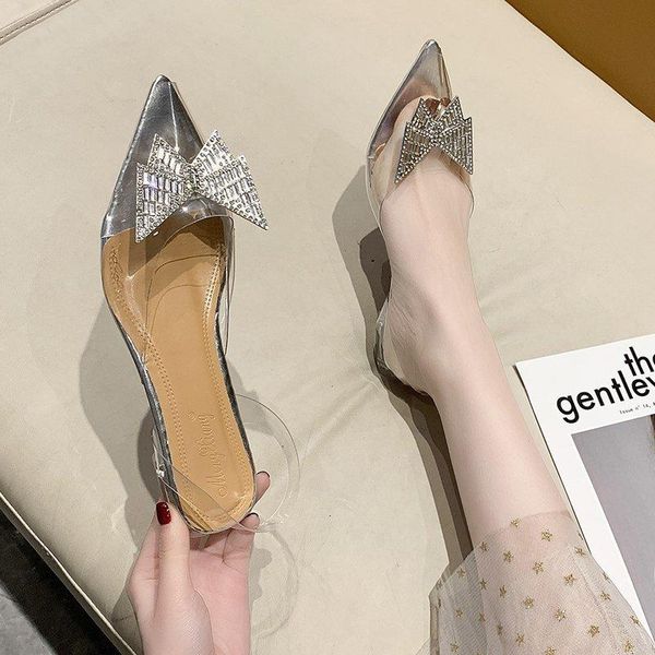 sandals fairy style baotou female summer pointed low-heeled rhinestone bow transparent large size 43, Black
sandals fairy style baotou female summer pointed low-heeled rhinestone bow transparent large size 43, Black