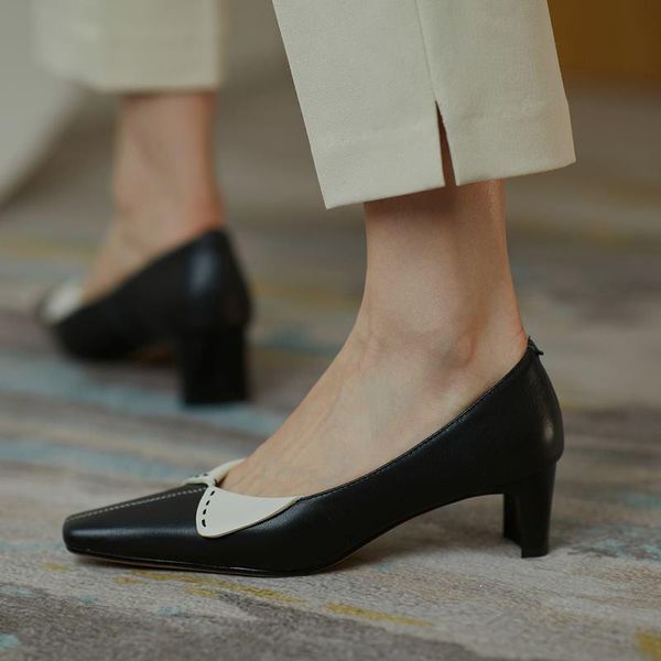 neckline design high heels genuine leather women heels fashion women's heel shoes club party wedding shoes, Black
neckline design high heels genuine leather women heels fashion women's heel shoes club party wedding shoes, Black