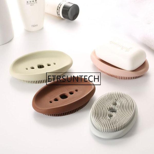 soap dishes 50pcs flexible bathroom silicone dish storage holder soapbox plate tray box with cleaning brush
soap dishes 50pcs flexible bathroom silicone dish storage holder soapbox plate tray box with cleaning brush