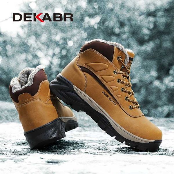 dekabr men genuine leather boots male winter casual motorcycle ankle lace-up fashion 211106, Black
dekabr men genuine leather boots male winter casual motorcycle ankle lace-up fashion 211106, Black