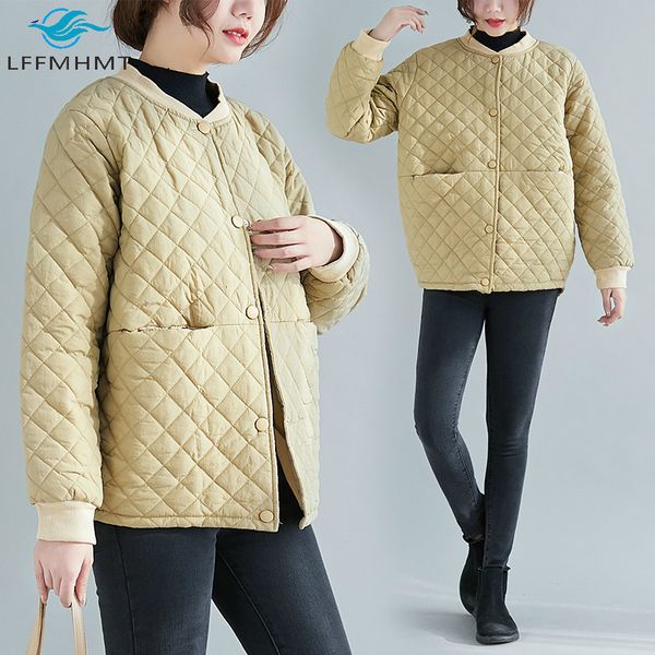 2021 new women winter short cotton padded coat female large size thick baseball jackets office lady solid color casual qg7z, Black;brown
2021 new women winter short cotton padded coat female large size thick baseball jackets office lady solid color casual qg7z, Black;brown