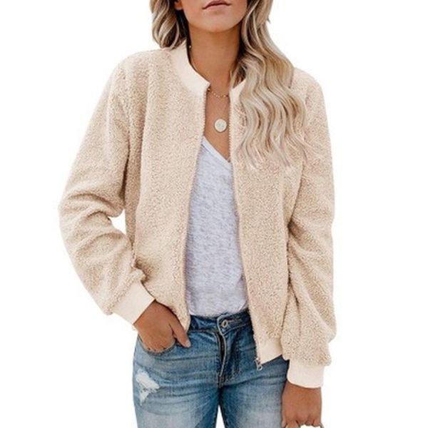 women's jackets women plush fleece jacket 2021 warmer solid zipper basic outerwear fluffy cardigan bomber casual plus size coat, Black;brown
women's jackets women plush fleece jacket 2021 warmer solid zipper basic outerwear fluffy cardigan bomber casual plus size coat, Black;brown