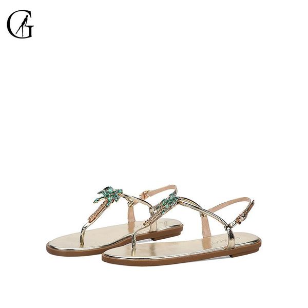 goxeou women's sandals pu gold t-strap coconut tree rhinestone decoration flats casual beach fashion lady slippers size 32-46, Black
goxeou women's sandals pu gold t-strap coconut tree rhinestone decoration flats casual beach fashion lady slippers size 32-46, Black