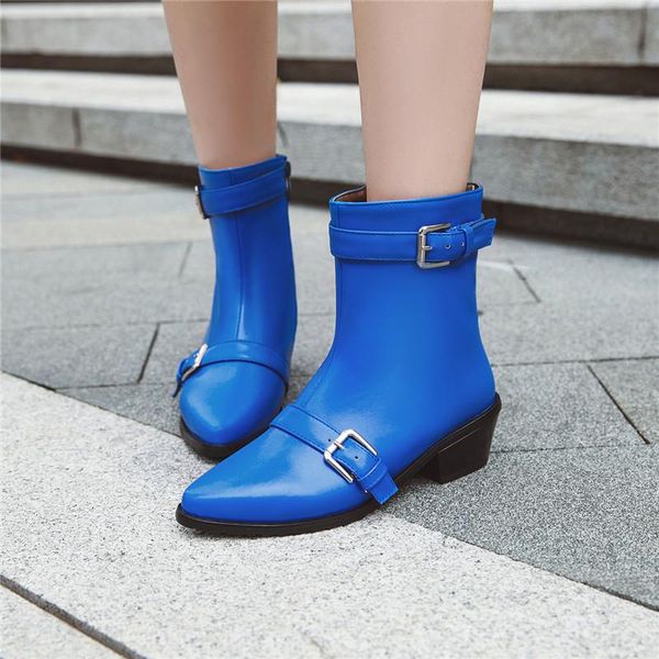 boots 2021 fashion pointed toe chunky heels ankle for women blue black white buckle strap ladies shoes short boot winter
boots 2021 fashion pointed toe chunky heels ankle for women blue black white buckle strap ladies shoes short boot winter