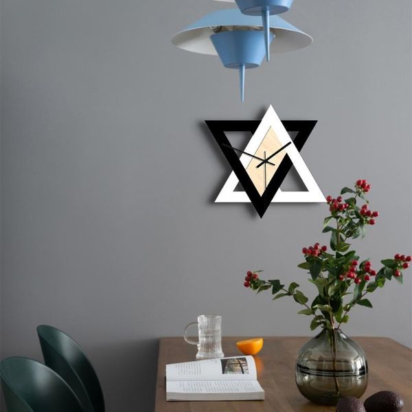 wall clocks 2021 wooden black and white six-pointed star clock cafe living room hexagonal
wall clocks 2021 wooden black and white six-pointed star clock cafe living room hexagonal