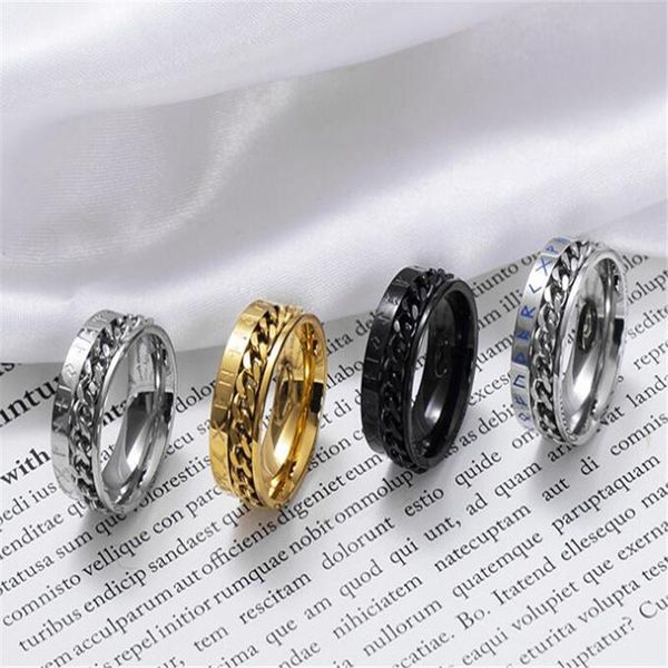 cluster rings trend viking text rotatable chain ring for men women stainless steel jewelry accessories creative exquisite gifts, Golden;silver
cluster rings trend viking text rotatable chain ring for men women stainless steel jewelry accessories creative exquisite gifts, Golden;silver